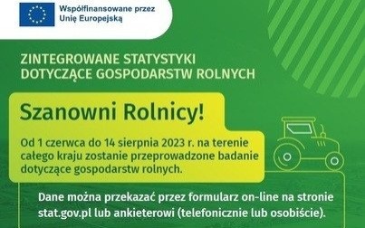 GUS: Badanie ankietowe dotyczące gospodarstw rolnych