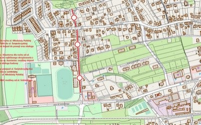 Uwaga! Zmian organizacji ruchu w rejonie ul. Młodzieży Polskiej