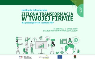 Zielona transformacja w Twojej firmie – spotkanie informacyjne dla przedsiębiorców
