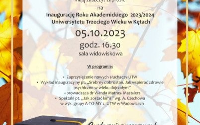 Początek Roku Akademickiego 2023/2024 Uniwersytetu Trzeciego wieku w Kętach