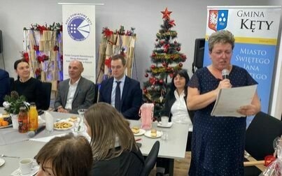 Spotkanie opłatkowe członków i sympatyków Polskiego Związku Niewidomych Koła Powiatowego w Kętach