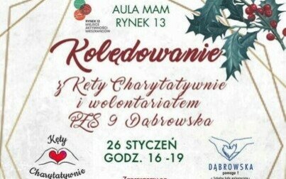 Kolędowanie z Grupą Kęty Charytatywnie oraz Szkolnym kołem wolontariatu PZ nr 9