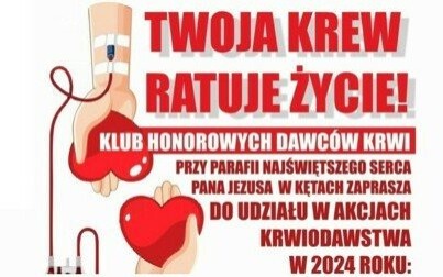 Zbiórka krwi parafialnego Klubu HDK już w najbliższą niedzielę!