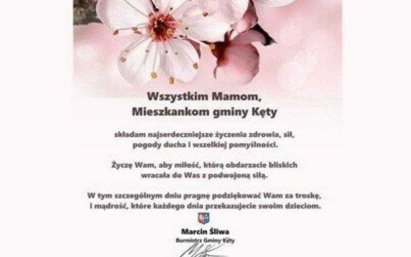 Życzenia Burmistrza Gminy Kęty z okazji Dnia Matki