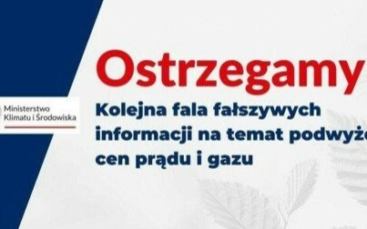 Kolejna fala fałszywych informacji na temat podwyżek cen prądu i gazu