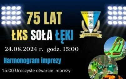 ŁKS „Soła” Łęki zaprasza na obchody jubileuszowe
