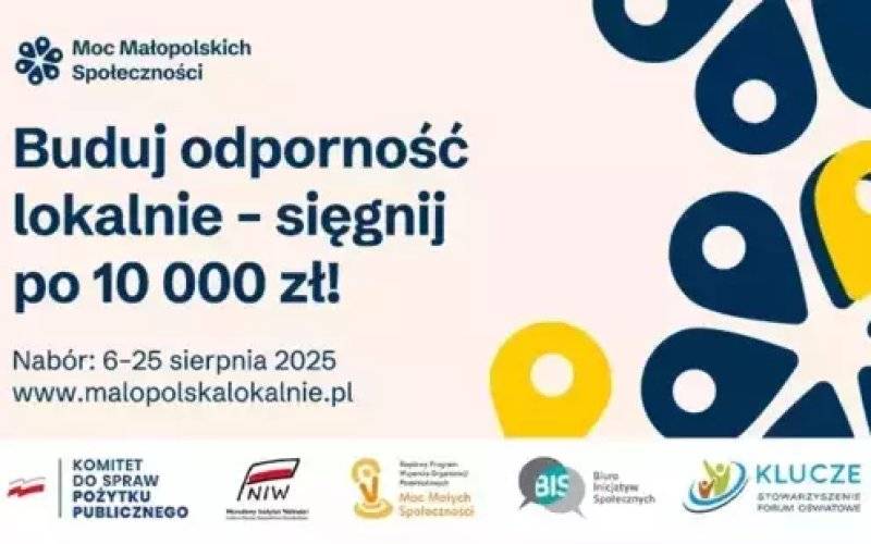 Moc Małopolskich Społeczności. Buduj odporność lokalnie – sięgnij po 10 tysięcy złotych!