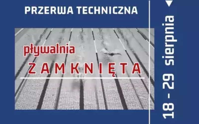 Przerwa techniczna na kęckiej pływalni w dniach 18-29.08.2025