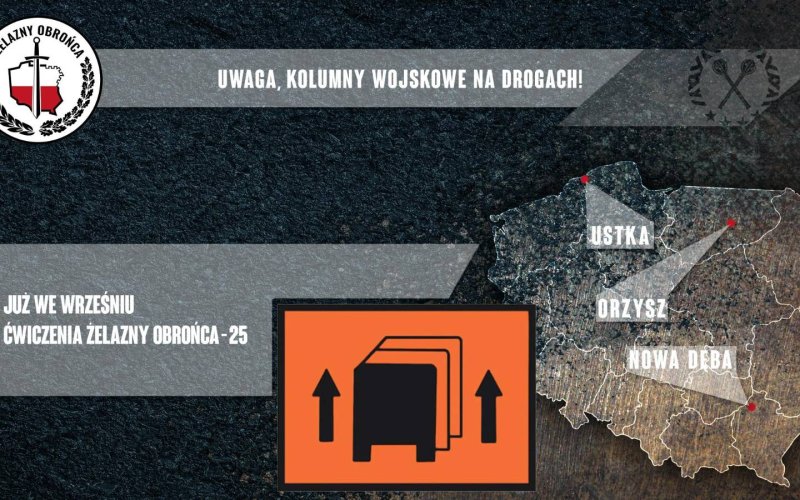 Wzmożony ruch wojskowych kolumn – apel do kierowców!
