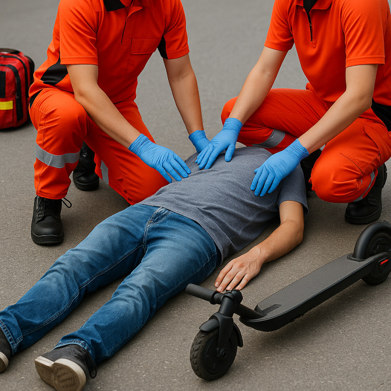 1,5 promila i jazda na hulajnodze elektrycznej – finał przewidywalny…