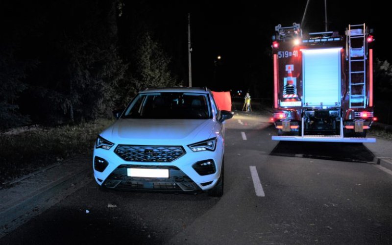 Śmiertelny wypadek drogowy w Kętach. Zginął pieszy. Kierujący znajdował się w stanie po użyciu alkoholu