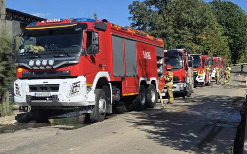 Pożar budynku gospodarczego w Brzezince – FOTO!