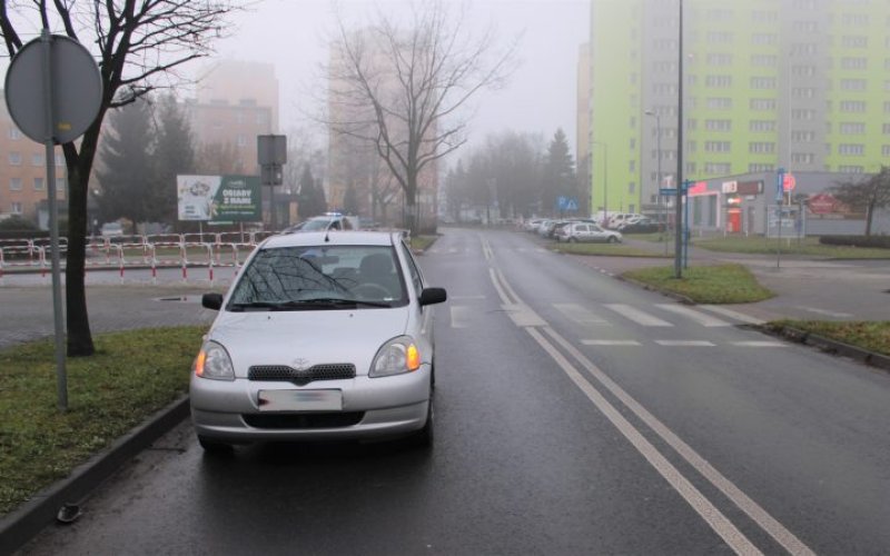 Potrącenie pieszego przez samochód osobowy