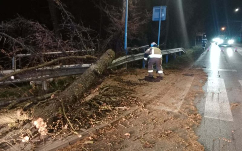 Przerwana Pasterka strażaków z Grojca. Nocna interwencja na DW 948