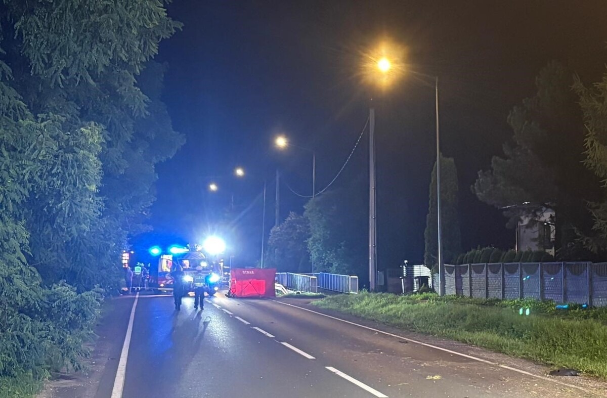 Wypadek drogowy śmiertelny. Zginął motocyklista