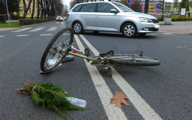 UWAGA ! Wypadek z udziałem rowerzysty ! ZDJĘCIA !