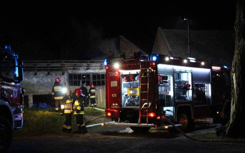 Pożar budynku gospodarczego w Oświęcimiu. ZDJĘCIA !