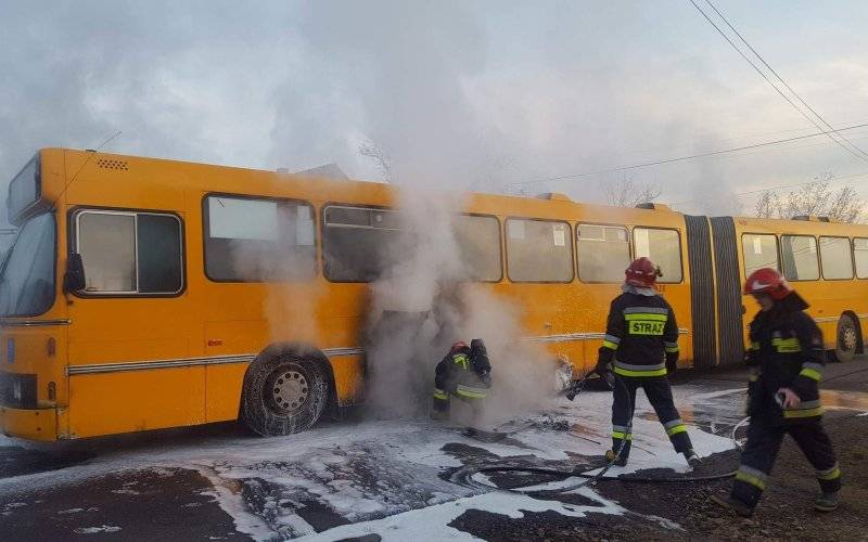 Pożar autobusu MZK w Gorzowie. FOTO !