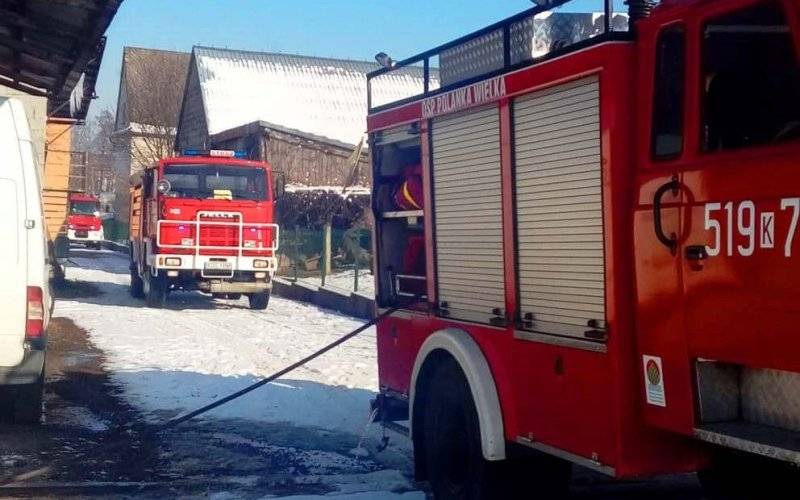 Pożar warsztatu w Polance Wielkiej. FOTO!