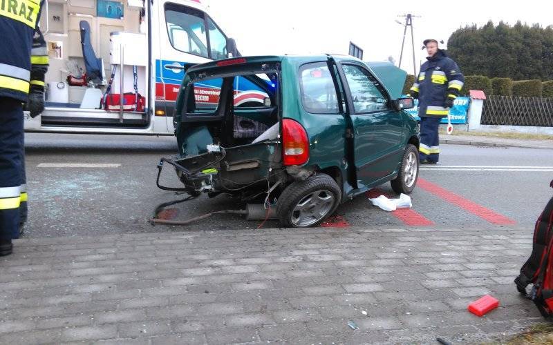 Wypadek w Polance Wielkiej. Zderzenie dwóch pojazdów, jedna osoba ranna.ZDJĘCIA, FILM!