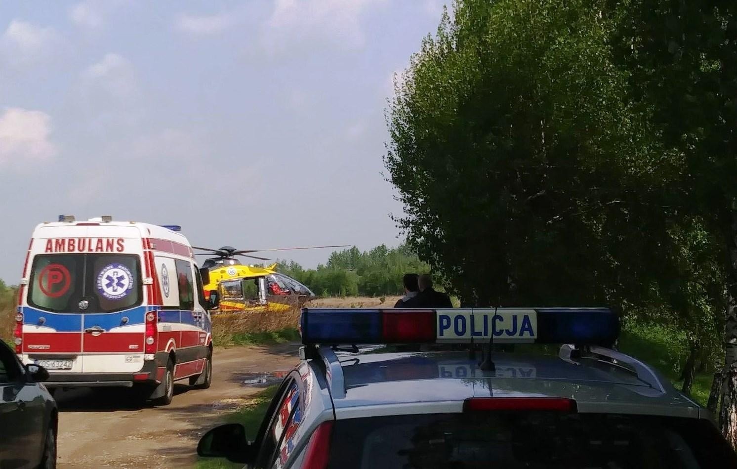 Mężczyzna przez pomyłkę wypił środek chemiczny do czyszczenia kanalizacji. Interweniował śmigłowiec LPR. ZDJĘCIA!