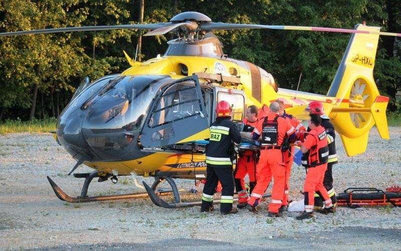 Wypadek w Osieku. 15 -latek w ciężkim stanie przetransportowany śmigłowcem LPR. ZDJĘCIA, FILM!
