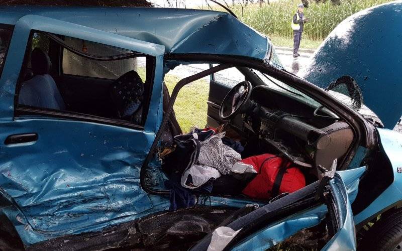 Wypadek na DK44 w Oświęcimiu. Trzy osoby poszkodowane. ZDJĘCIA!