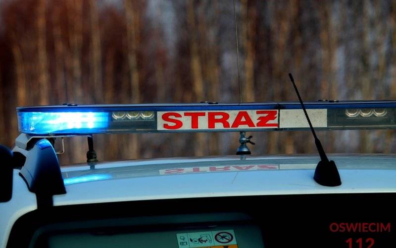 Pożar odciągu trocin w Zasolu. Ranny pracownik, który stłumił pożar za pomocą gaśnic