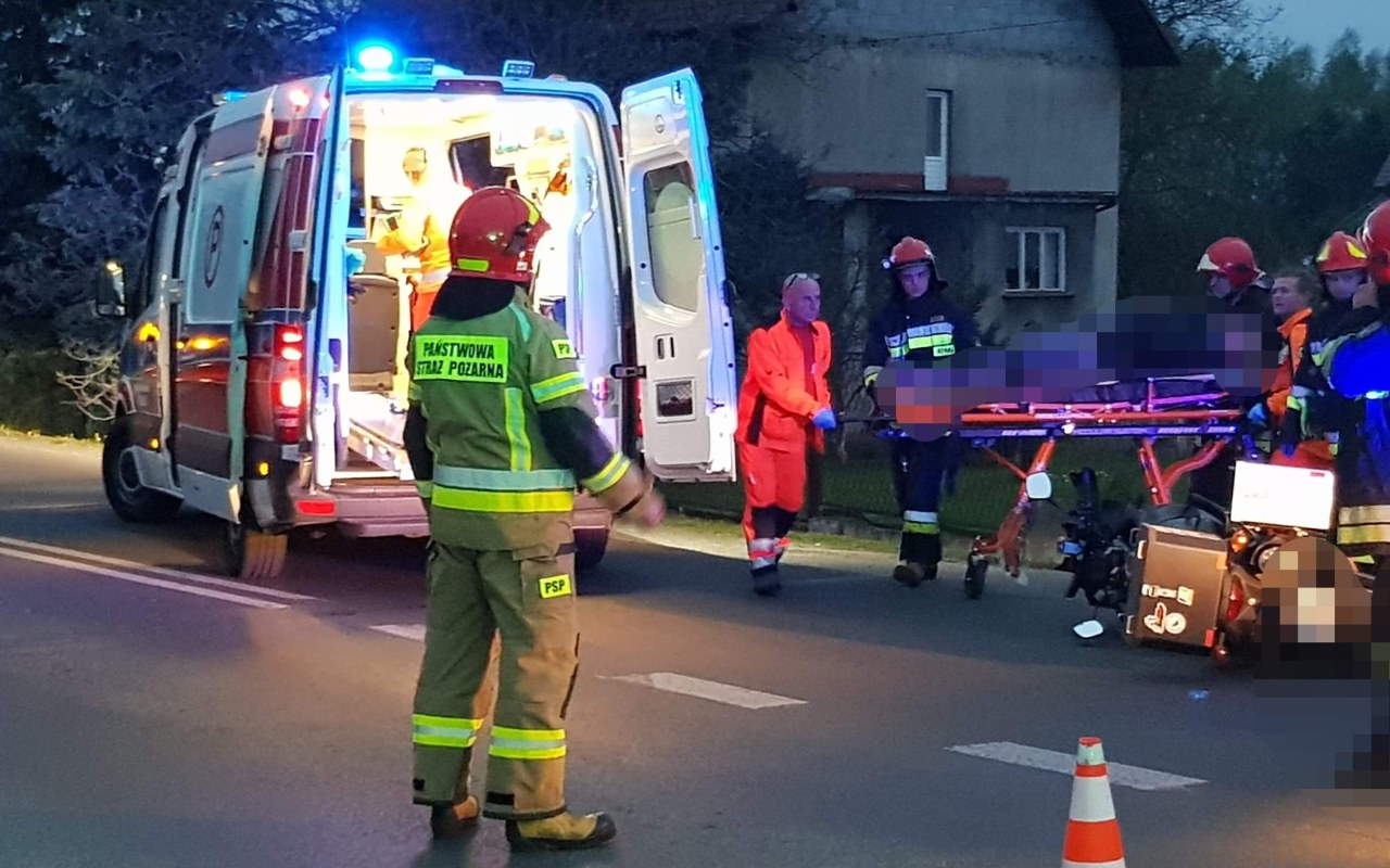 Wypadek z udziałem motocyklisty w Zaborzu – ZDJĘCIA!