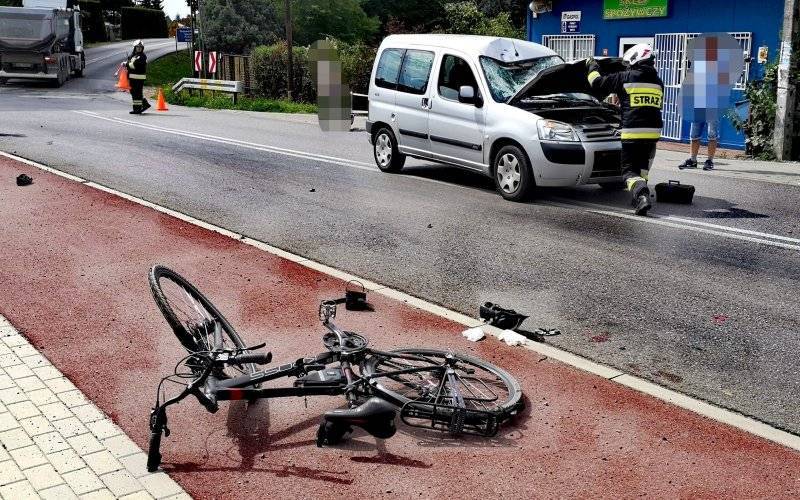 Rowerzysta nieprzytomny przetransportowany do Szpitala. Jego personalia nie są znane