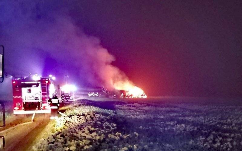 Pożar stogu słomy w Polance Wielkiej. ZDJĘCIA!