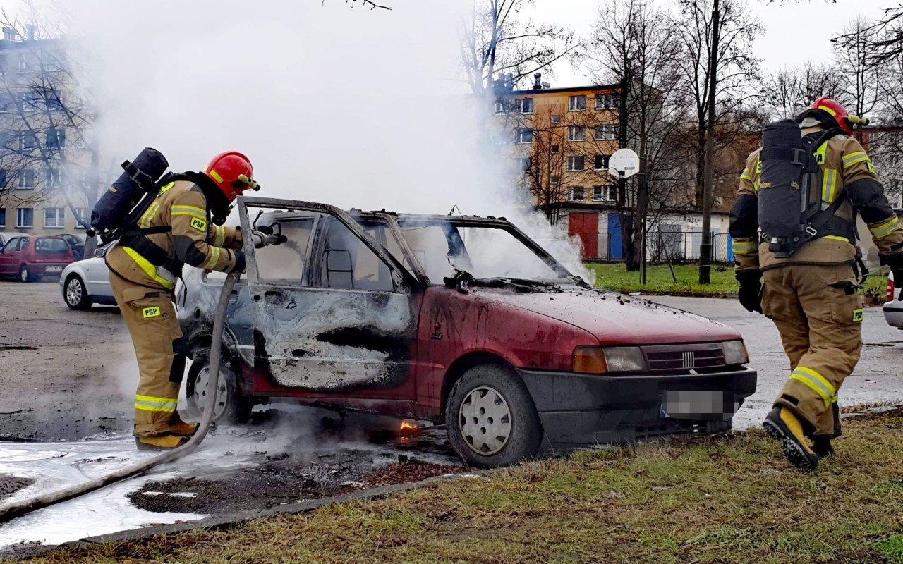 Kolejny pożar samochodu w Oświęcimiu – ZDJĘCIA!