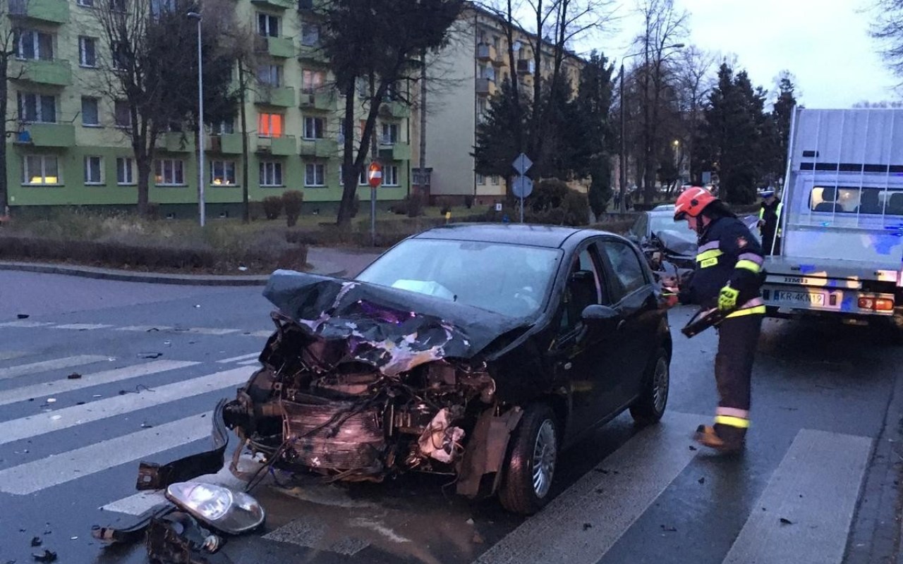 Karambol na ulicy Słowackiego w Oświęcimiu – ZDJĘCIA!
