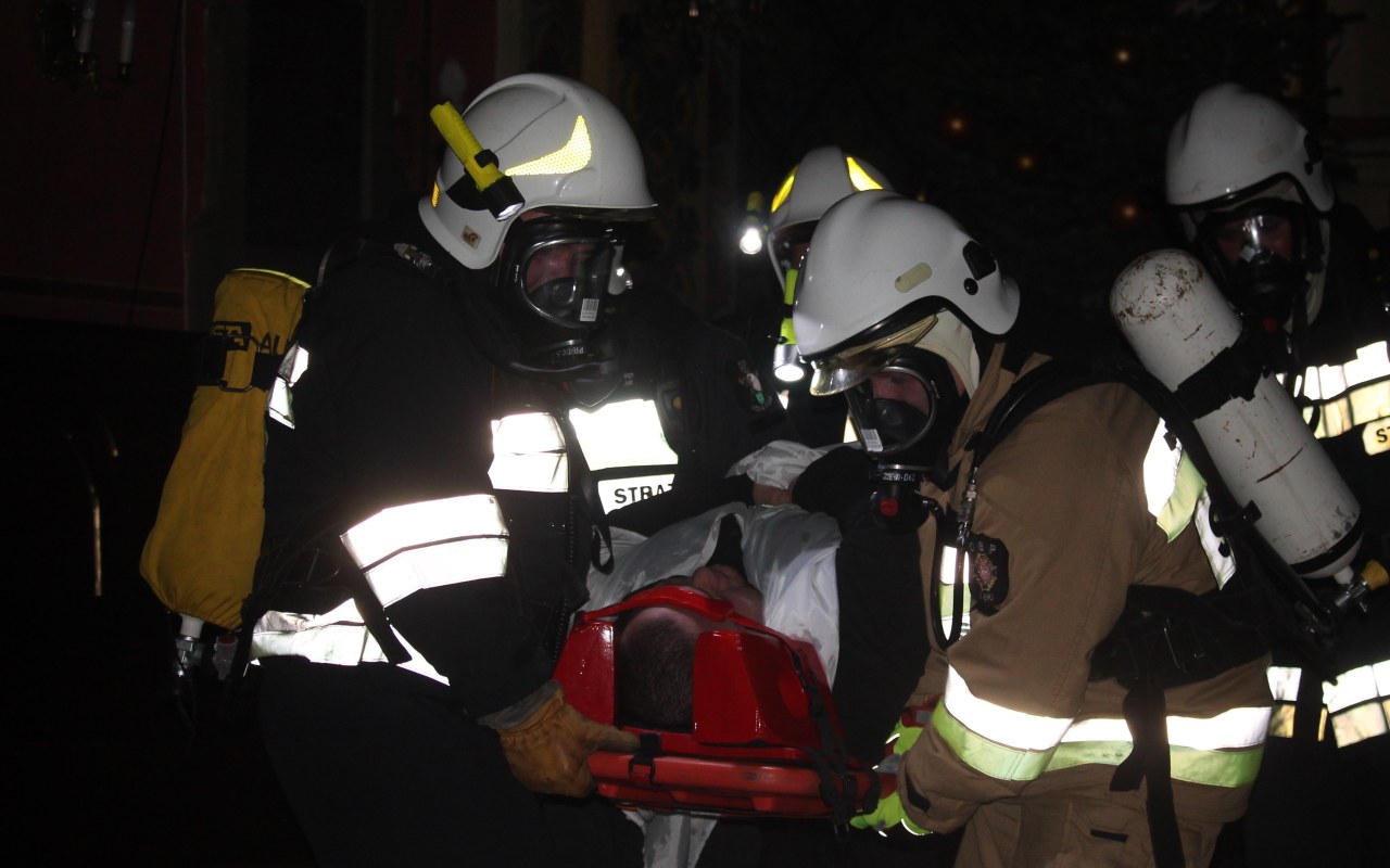 Ćwiczenia jednostek OSP z gminy Kęty w Bielanach