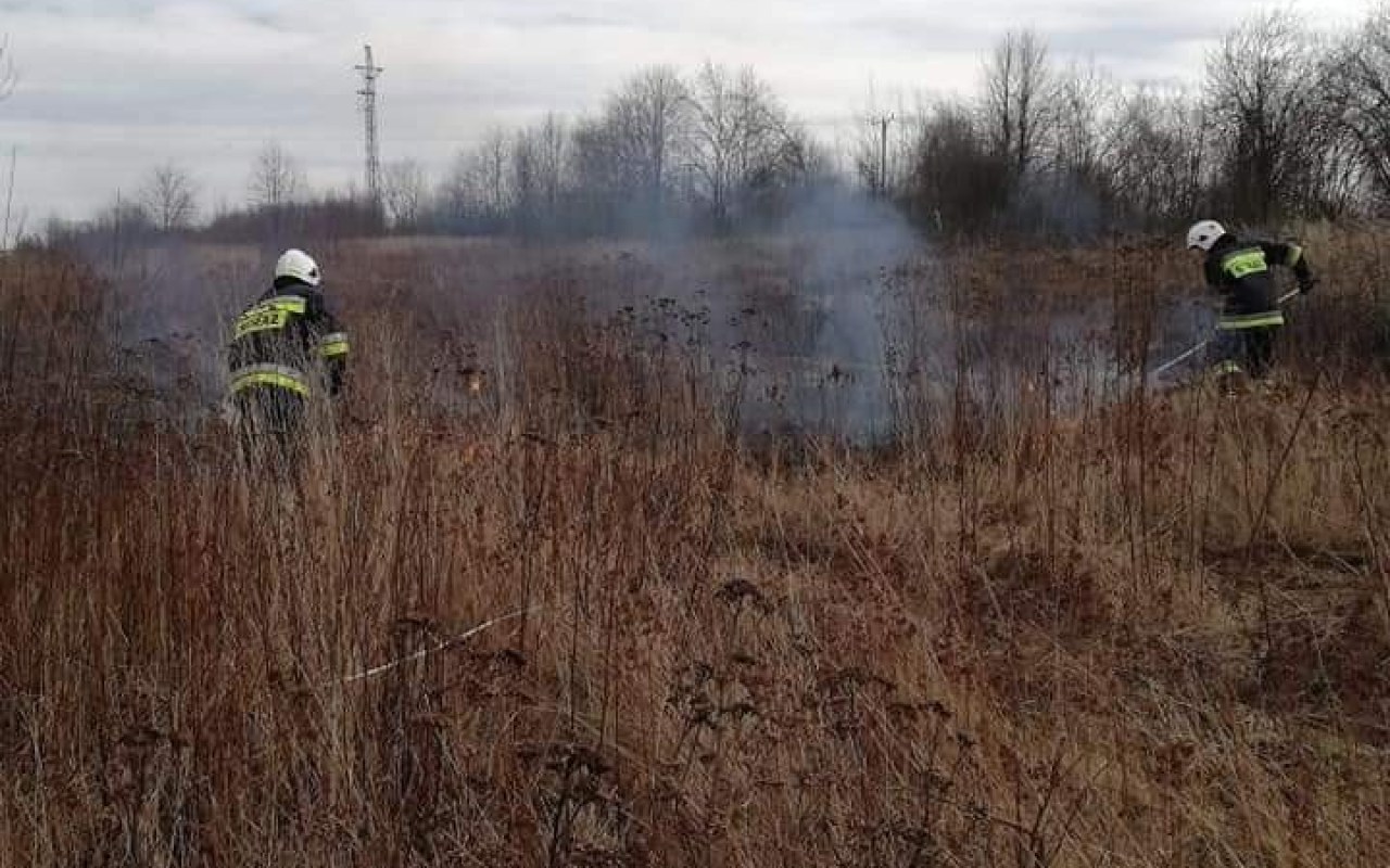 Pierwsze pożary traw i nieużytków w roku 2020