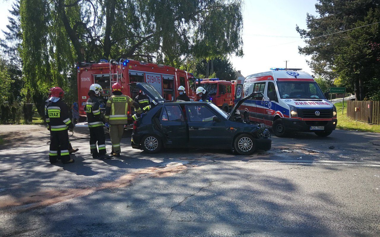 Wypadek na DW949 w Przeciszowie – ZDJĘCIA!