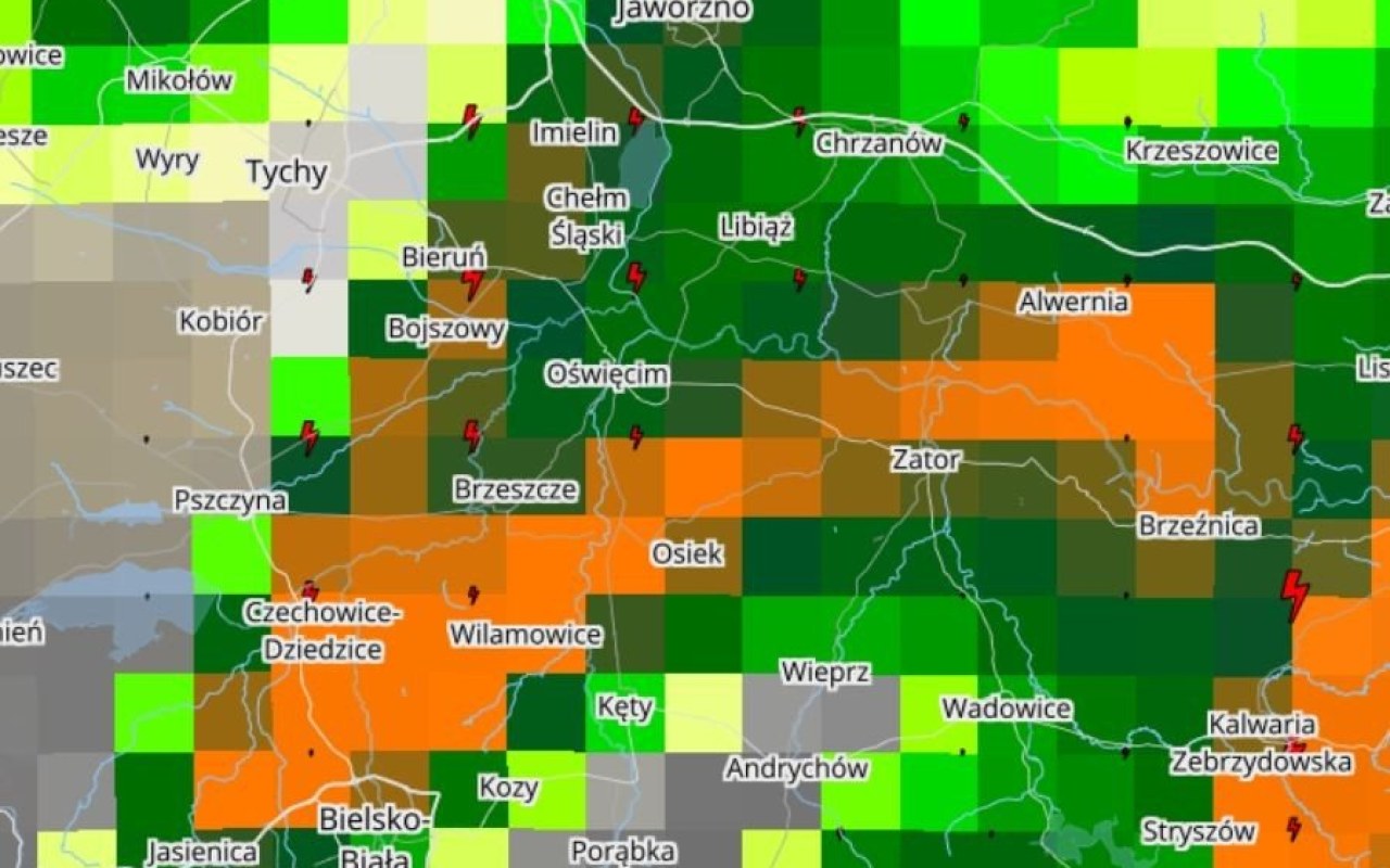 Ostrzeżenie przed silnymi burzami z intensywnym opadem deszczu