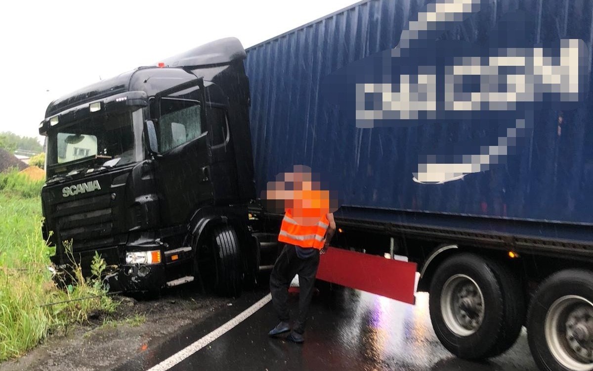 Zablokowana DK44 w Zaborzu – ZDJĘCIA!