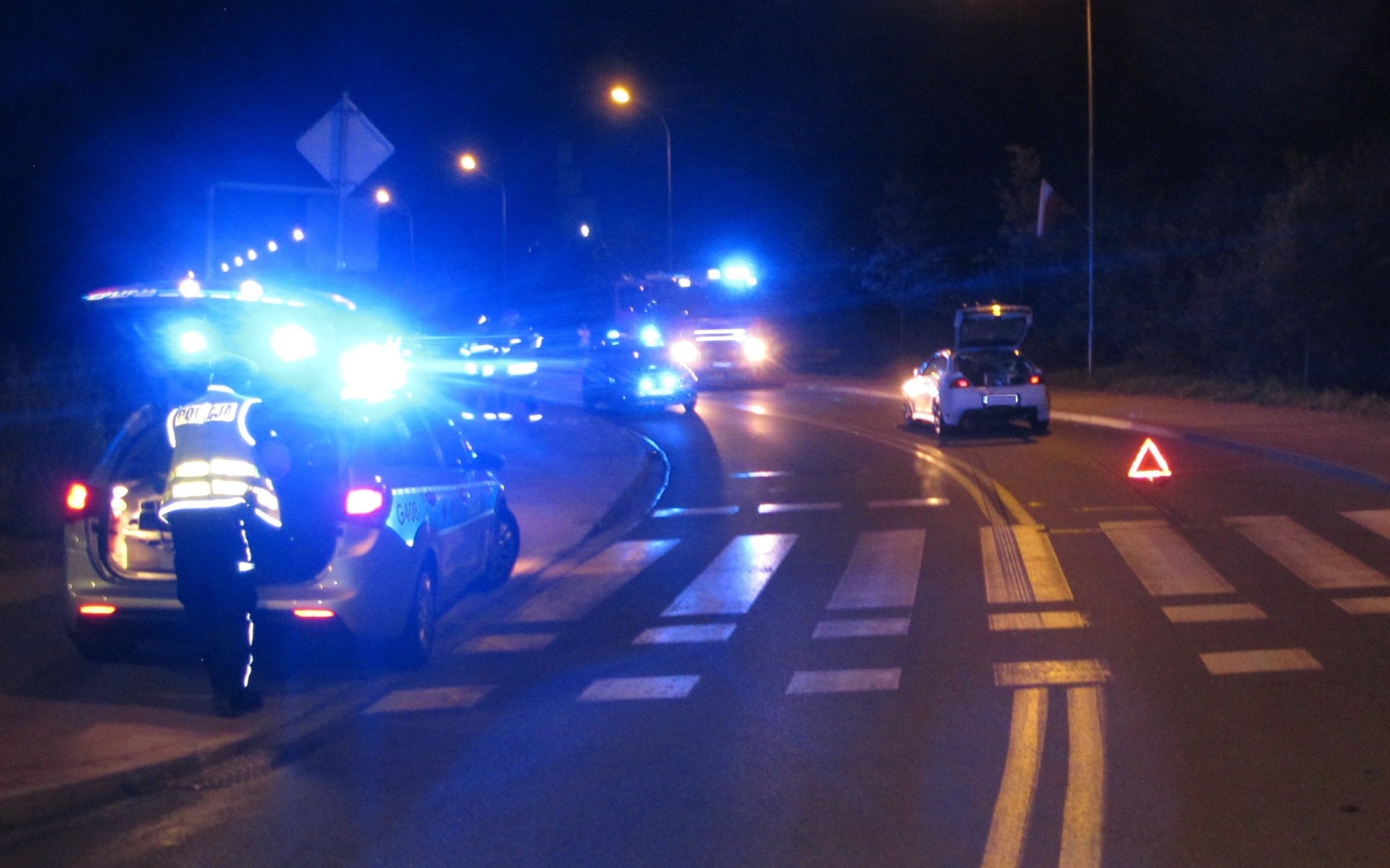 Wypadek drogowy  z udziałem nietrzeźwego rowerzysty