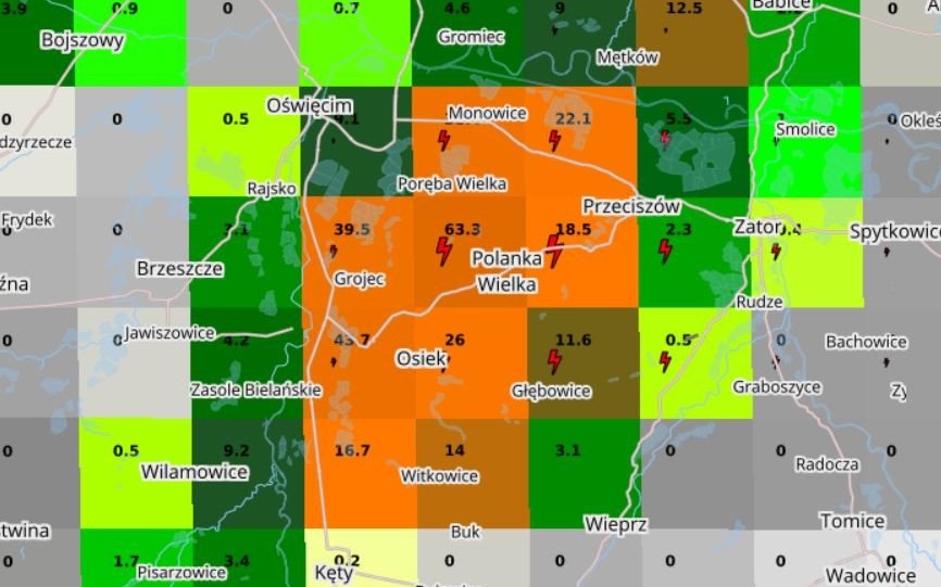 Ostrzeżenia przed możliwością wystąpienia silnych burz w naszym powiecie
