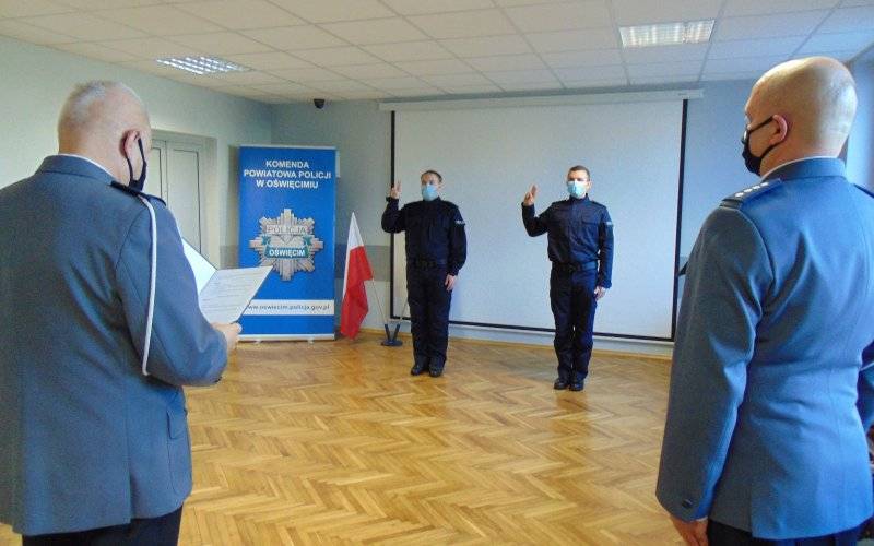 Uroczyste ślubowanie nowo przyjętych policjantów
