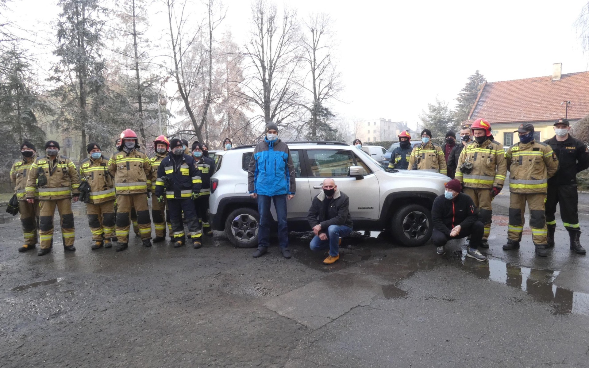 Gorące powitanie dla Prezesa OSP Włosienica, który odwiedził swoich przyjaciół w JRG Wadowice