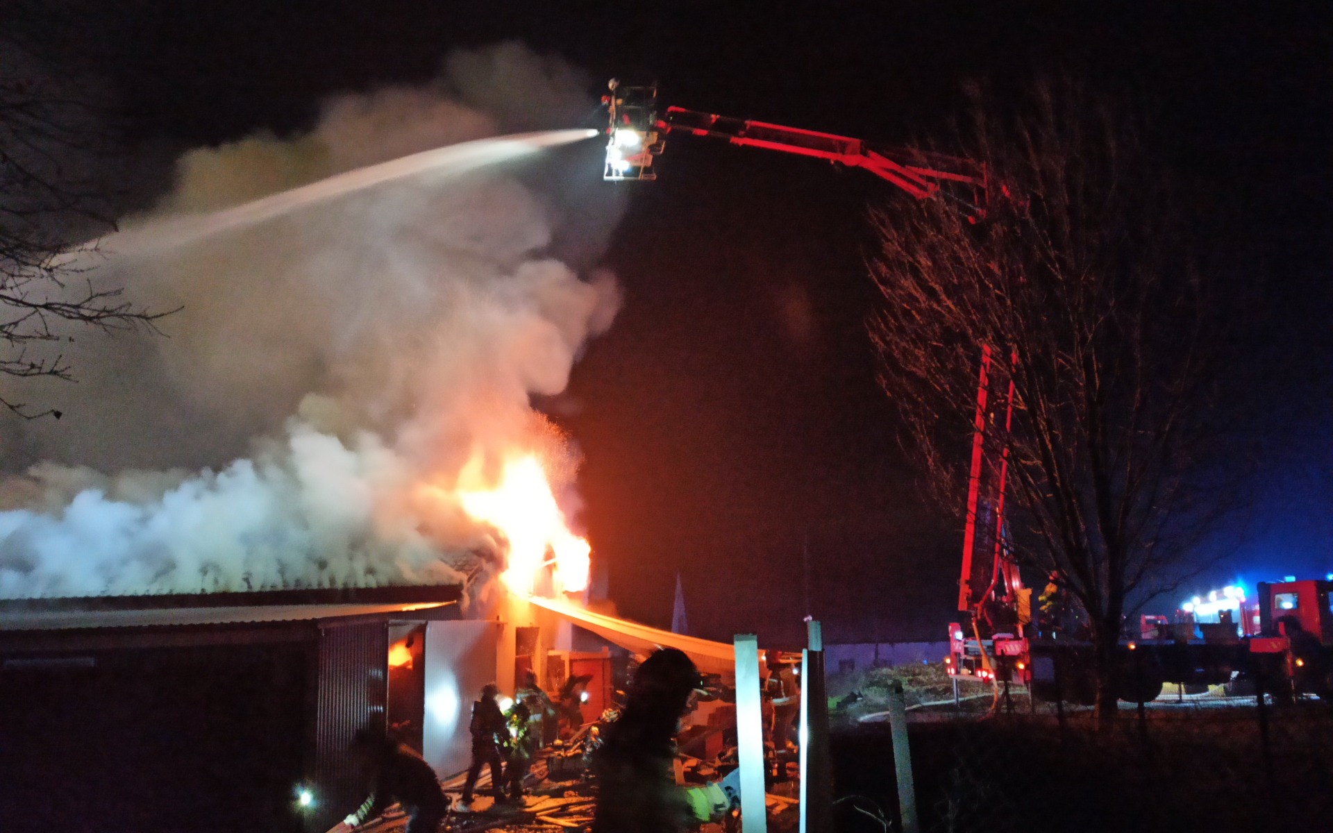 Film z pożaru w Przeciszowie