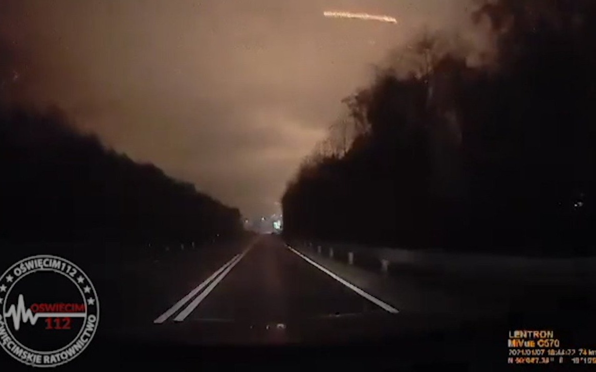 Moment wybuchu uchwycony w Oświęcimiu