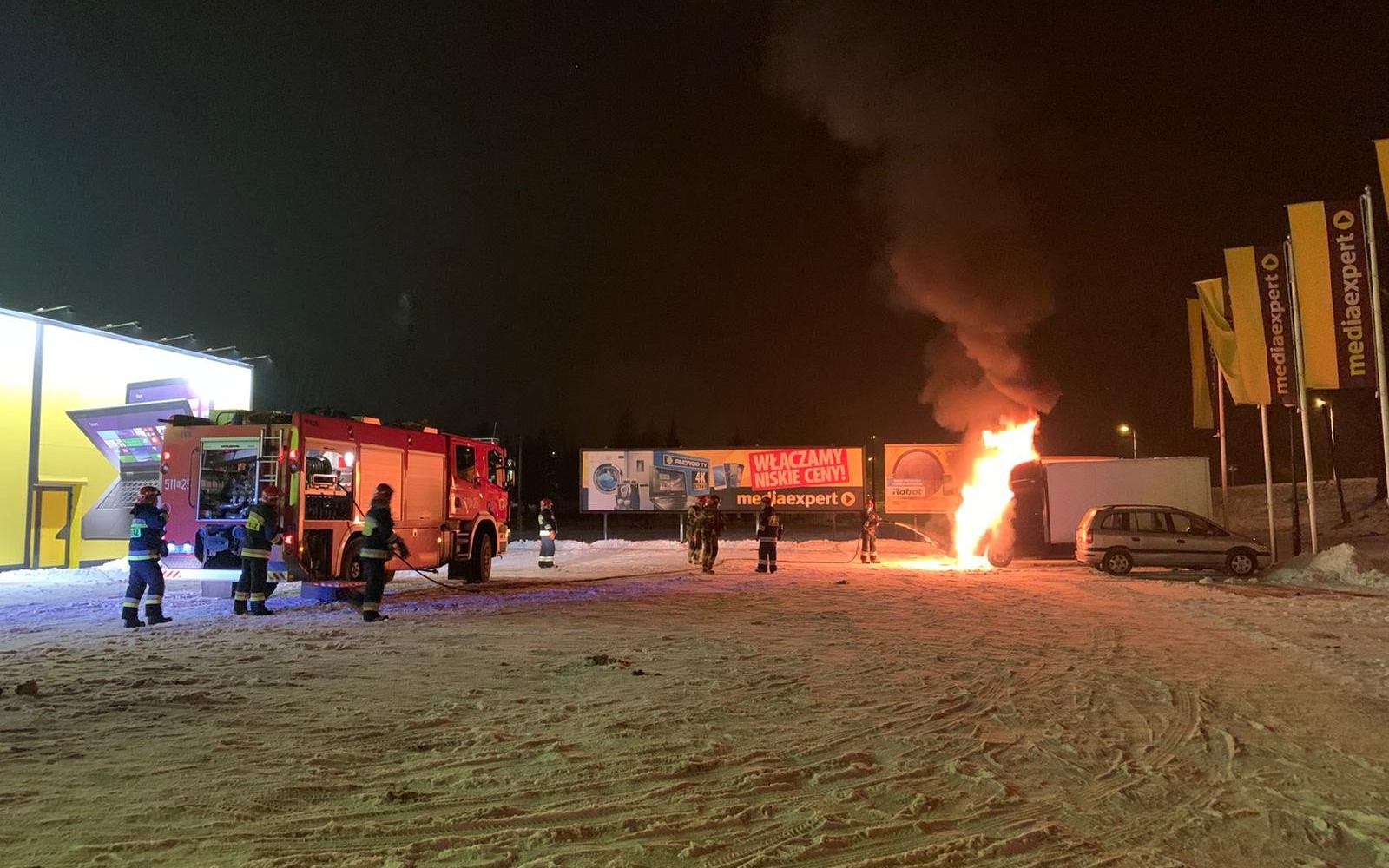 Pożar samochodu w Oświęcimiu – ZDJĘCIA, FILM!