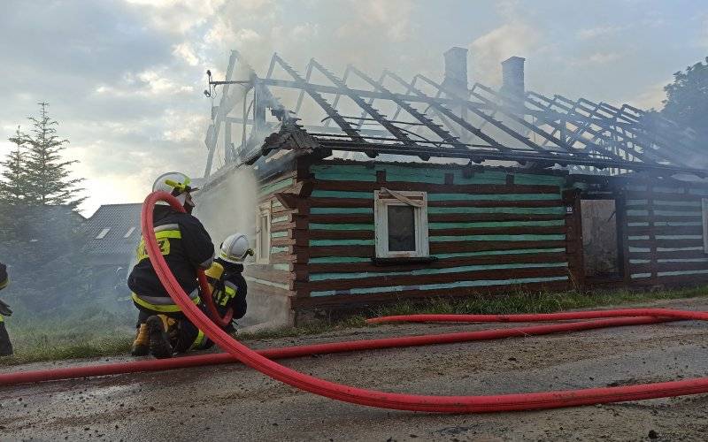 Pożar budynku w Polance Wielkiej – ZDJĘCIA!