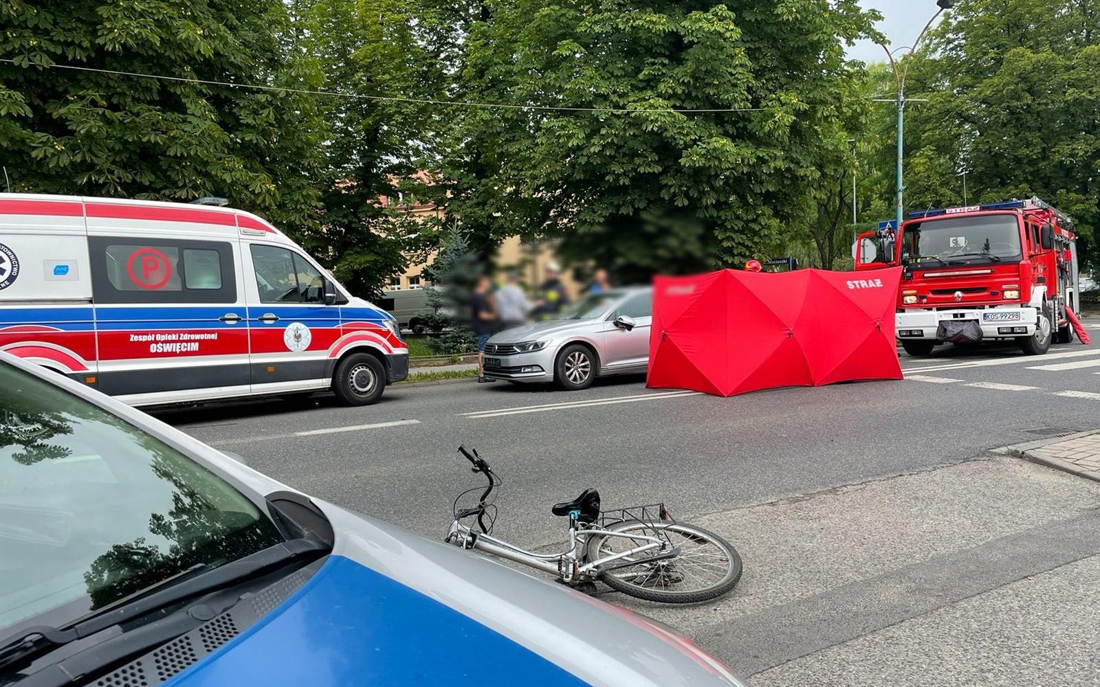 Wypadek z udziałem rowerzysty w Brzeszczach – ZDJĘCIA!