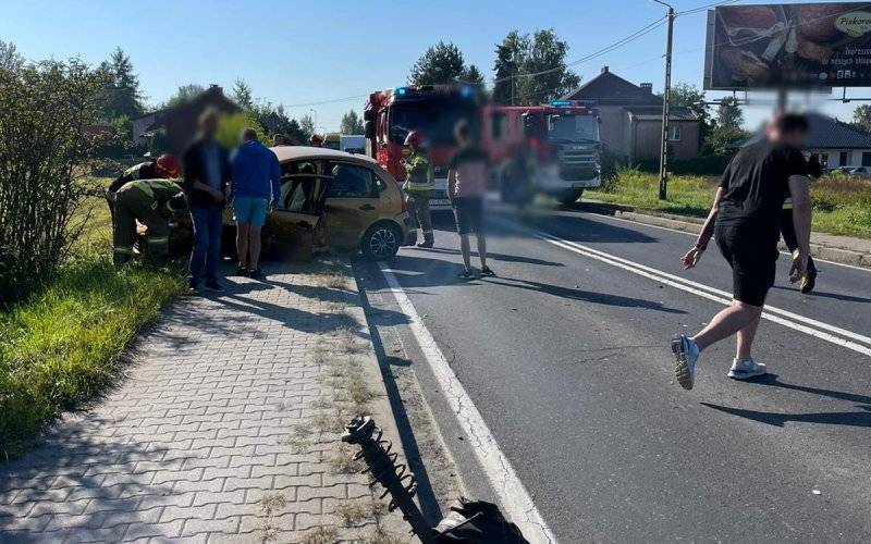 Po wypadku zablokowana DK44 w Babicach – ZDJĘCIA!