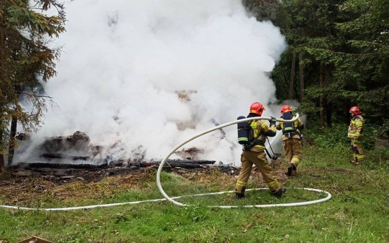 Pożar budynku w Polance Wielkiej – ZDJĘCIA!