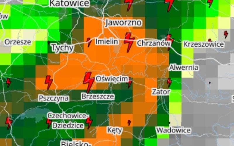Ostrzeżenie przed silnymi burzami